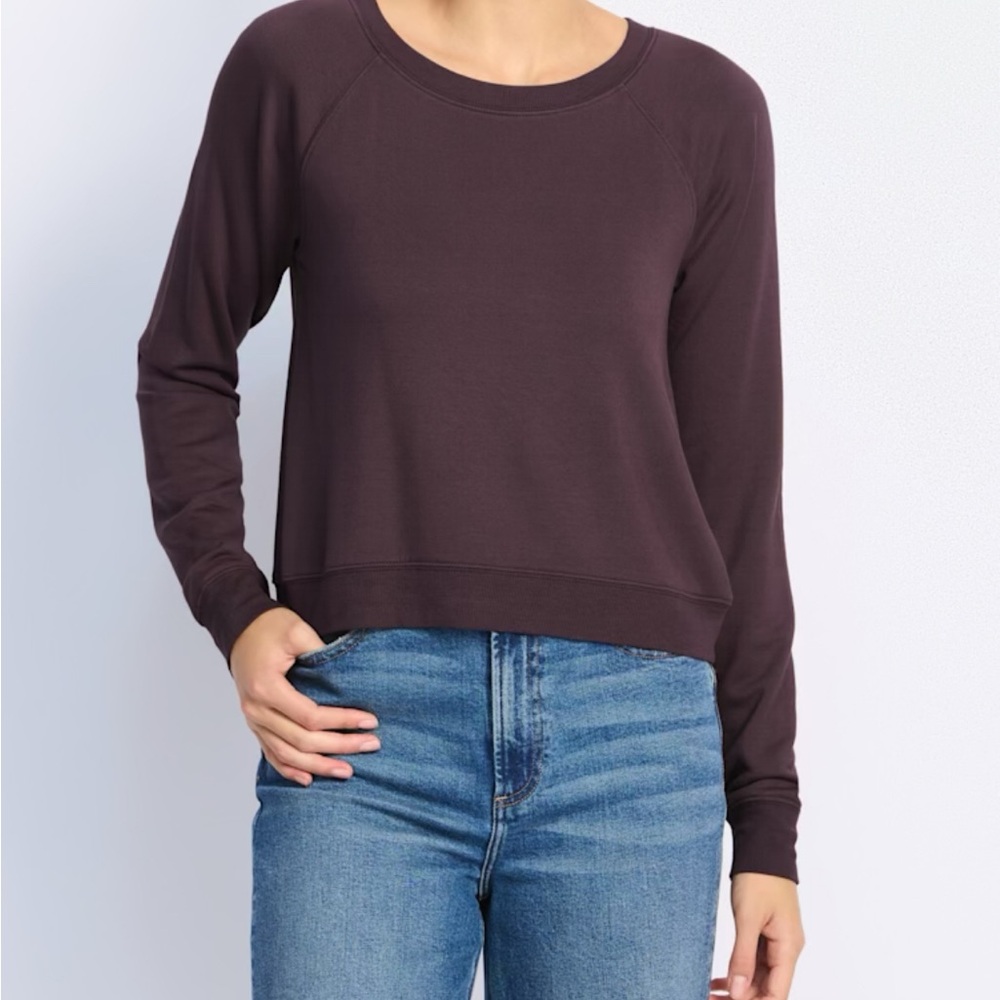 Women’s Suzanne Feather Fleece Midi Sweatshirt - Dark Plum